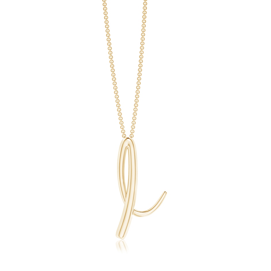 Lowercase "I" Initial Pendant in Yellow Gold 