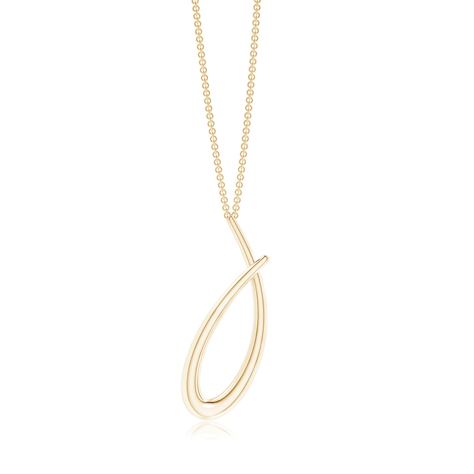 Lowercase "J" Initial Pendant in 9K Yellow Gold 