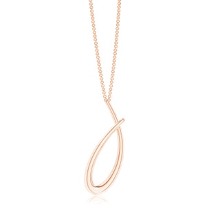 Lowercase "J" Initial Pendant in Rose Gold