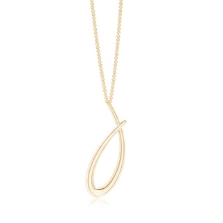Lowercase "J" Initial Pendant in Yellow Gold