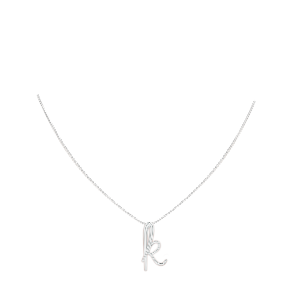 Lowercase "K" Initial Pendant in P950 Platinum body-neck
