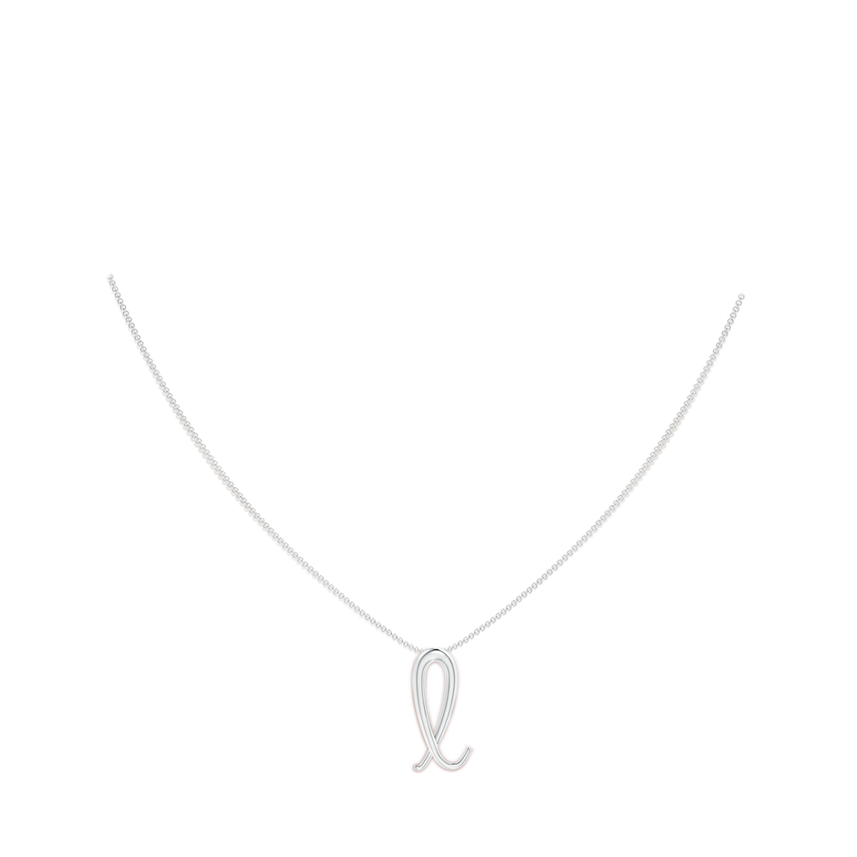 Lowercase "L" Initial Pendant in P950 Platinum Body-Neck