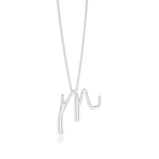 Lowercase "M" Initial Pendant in P950 Platinum