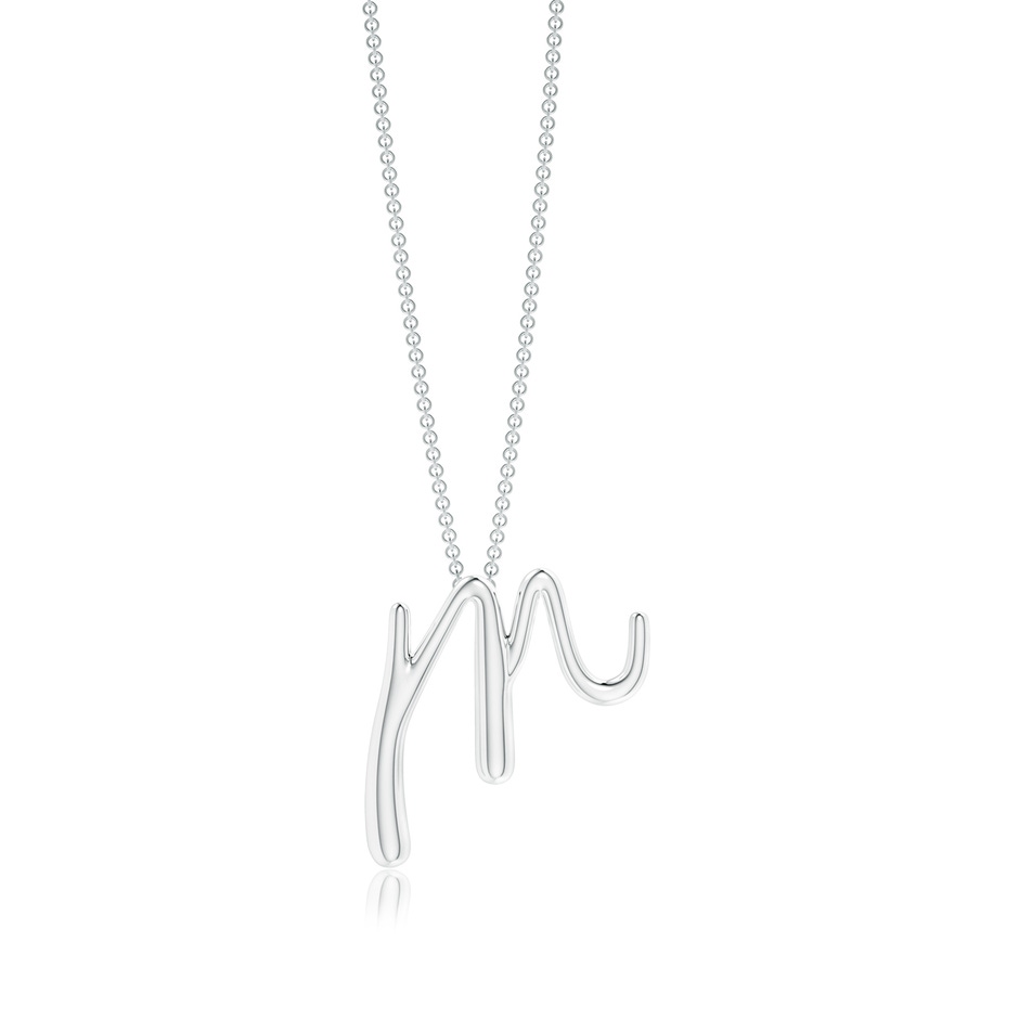 Lowercase "M" Initial Pendant in P950 Platinum 