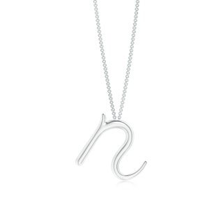 Lowercase "N" Initial Pendant in P950 Platinum