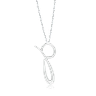 Lowercase "P" Initial Pendant in P950 Platinum