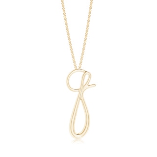 Lowercase "Q" Initial Pendant in 9K Yellow Gold