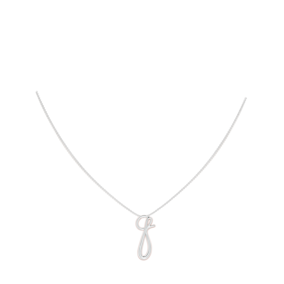 Lowercase "Q" Initial Pendant in P950 Platinum Body-Neck