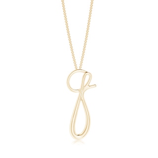 Lowercase "Q" Initial Pendant in Yellow Gold