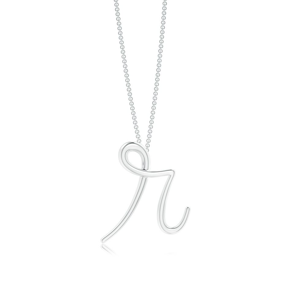 Lowercase "R" Initial Pendant in P950 Platinum 