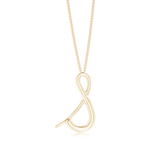 Lowercase "S" Initial Pendant in Yellow Gold