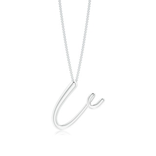 Lowercase "U" Initial Pendant in P950 Platinum