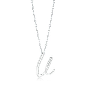 Lowercase "V" Initial Pendant in P950 Platinum