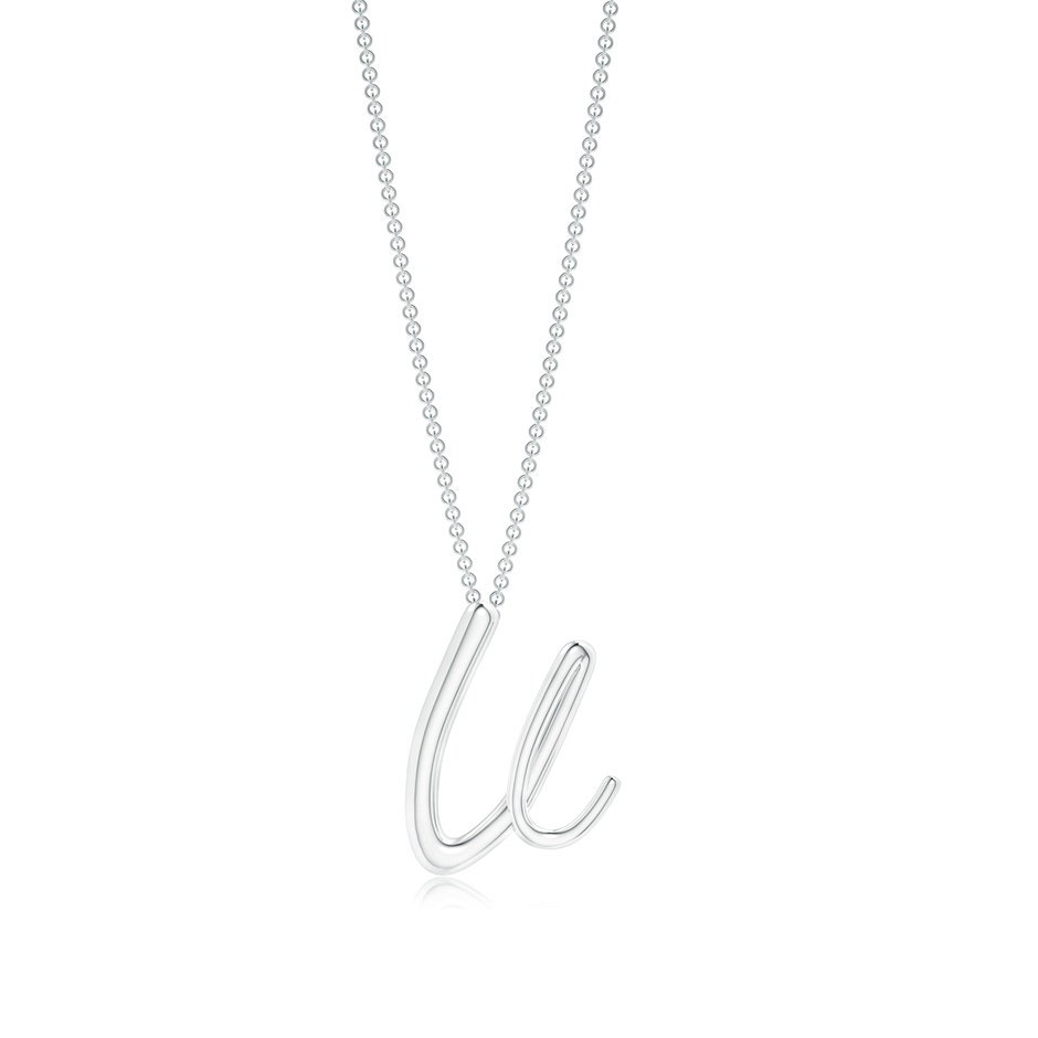 Lowercase "V" Initial Pendant in P950 Platinum 