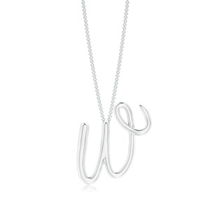 Lowercase "W" Initial Pendant in P950 Platinum