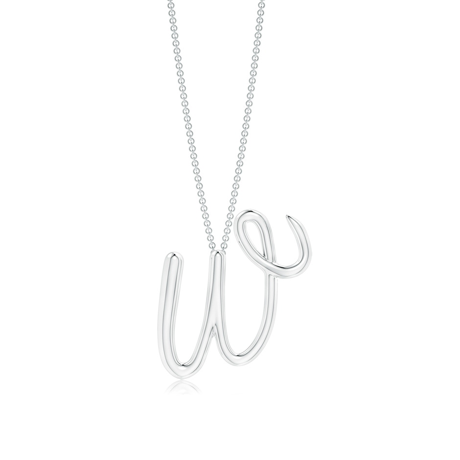 Lowercase "W" Initial Pendant in P950 Platinum 