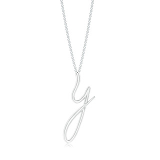 Lowercase "Y" Initial Pendant in P950 Platinum