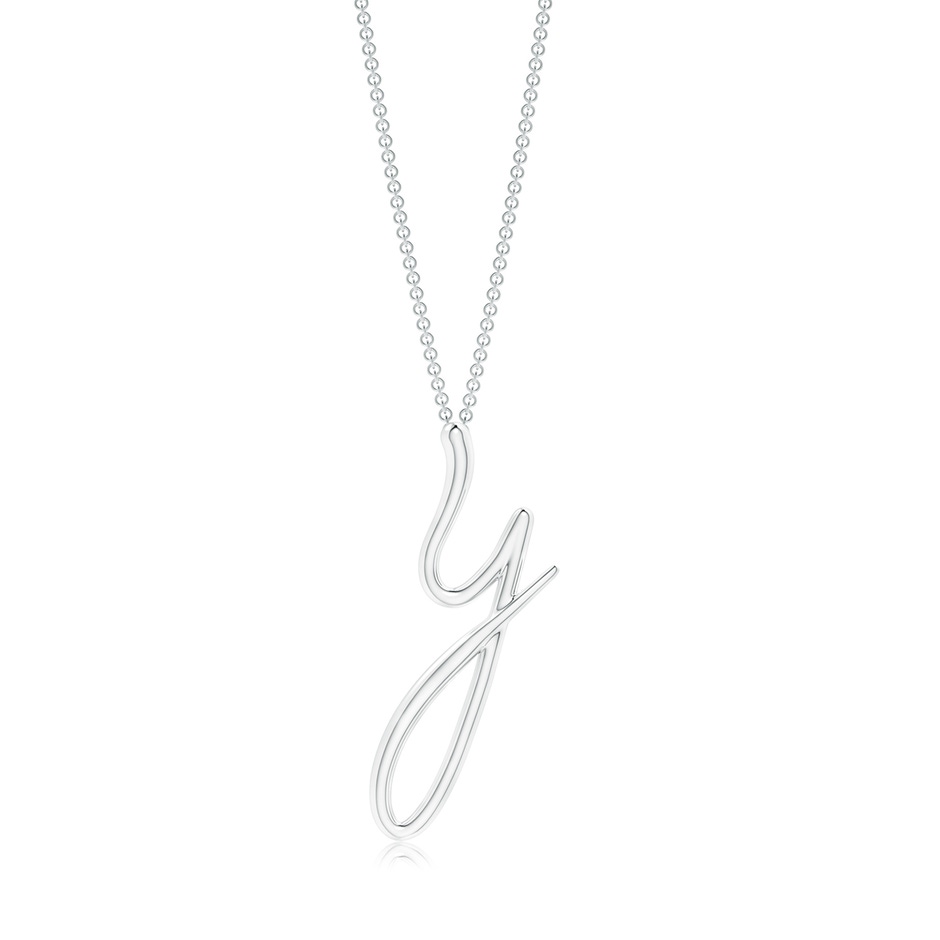 Lowercase "Y" Initial Pendant in P950 Platinum 