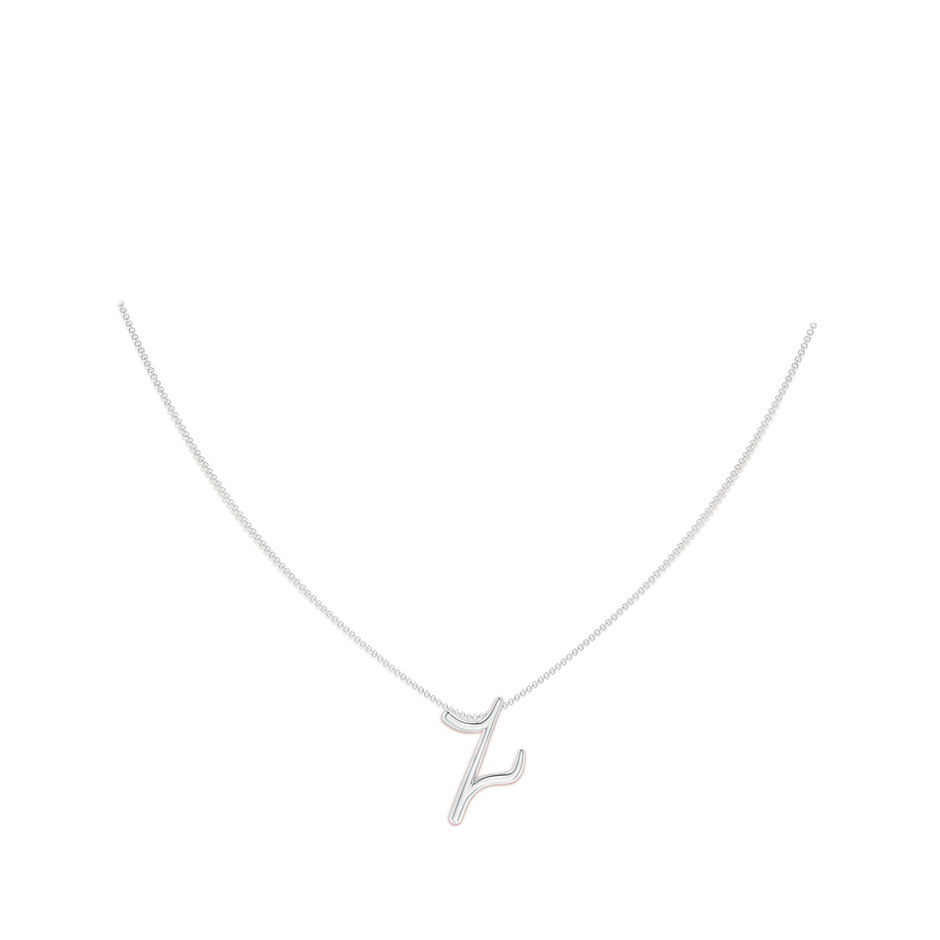 Lowercase "Z" Initial Pendant in P950 Platinum Body-Neck