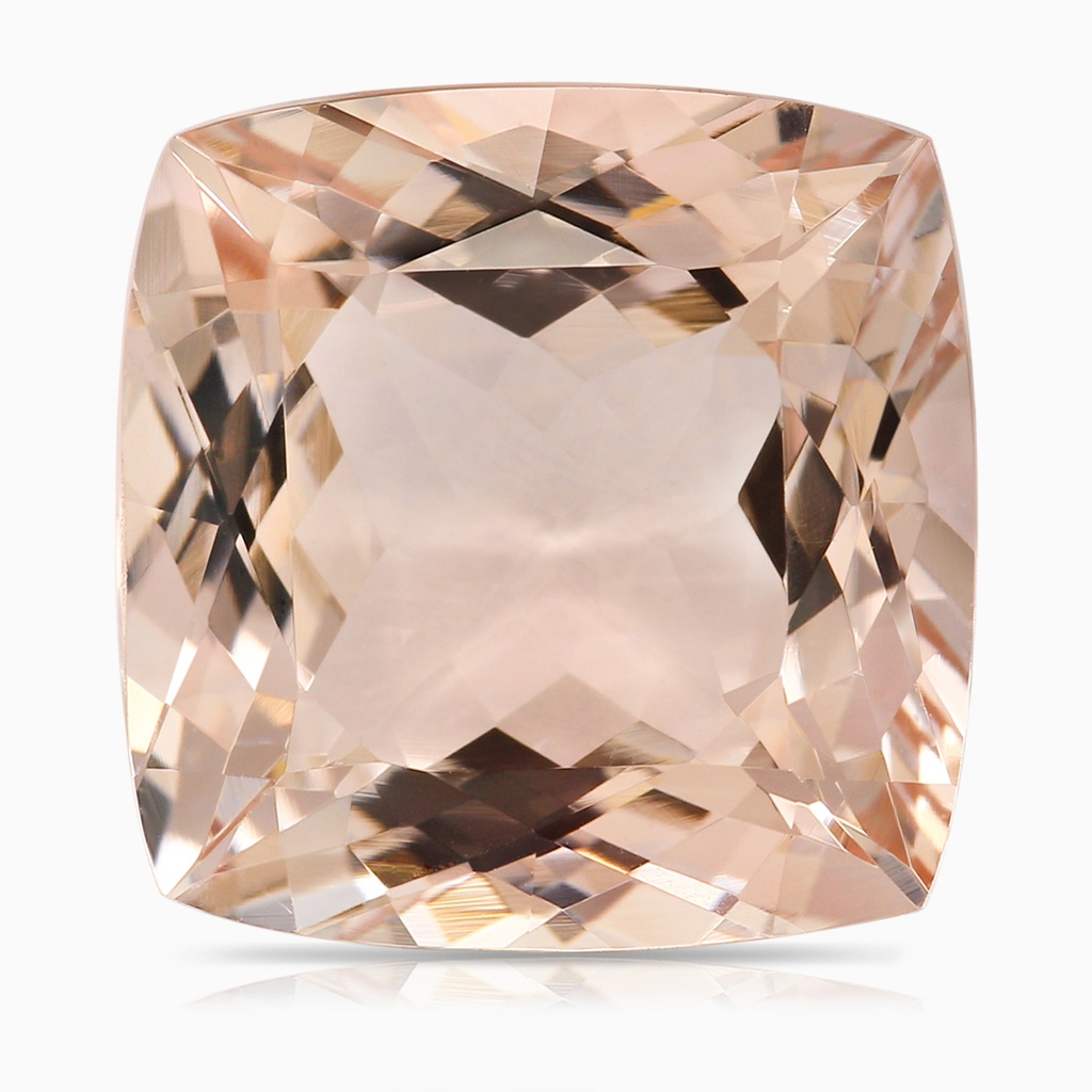 13.95x13.89x8.07mm AAA GIA Certified Cushion Morganite Pendant with Trio Diamonds in White Gold Side 699