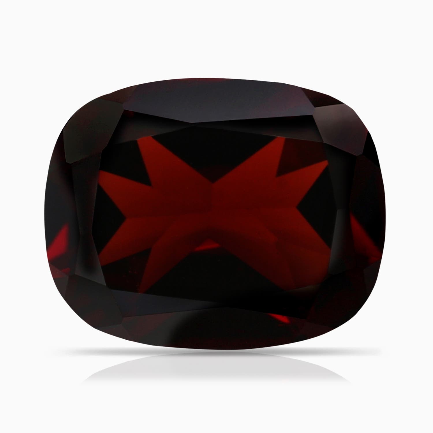 15.02x12.70x6.11mm A GIA Certified Rectangular Cushion Garnet (Prasiolite) Pendant in 18CT White Gold - stone