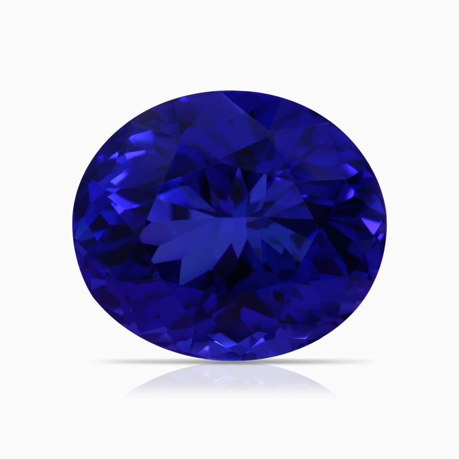 16.09x13.82x11.90mm AAAA GIA Certified Tanzanite Solitaire Pendant with Trio Diamonds in Rose Gold stone