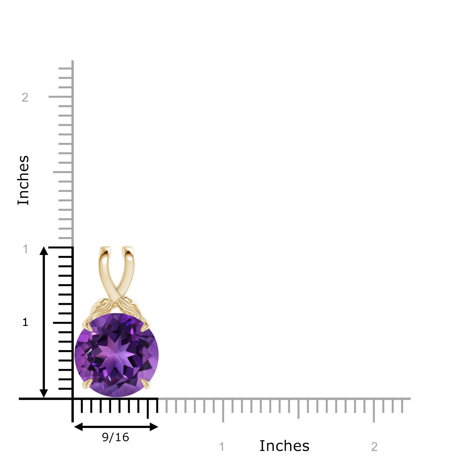 AAAA - Amethyst / 8.5 CT / 14 KT Yellow Gold