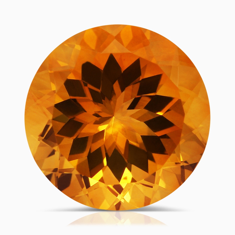 14.07x14.00x9.40mm AAAA GIA Certified Claw-Set Citrine Pendant with Bezel Diamonds in 18K Rose Gold side 699