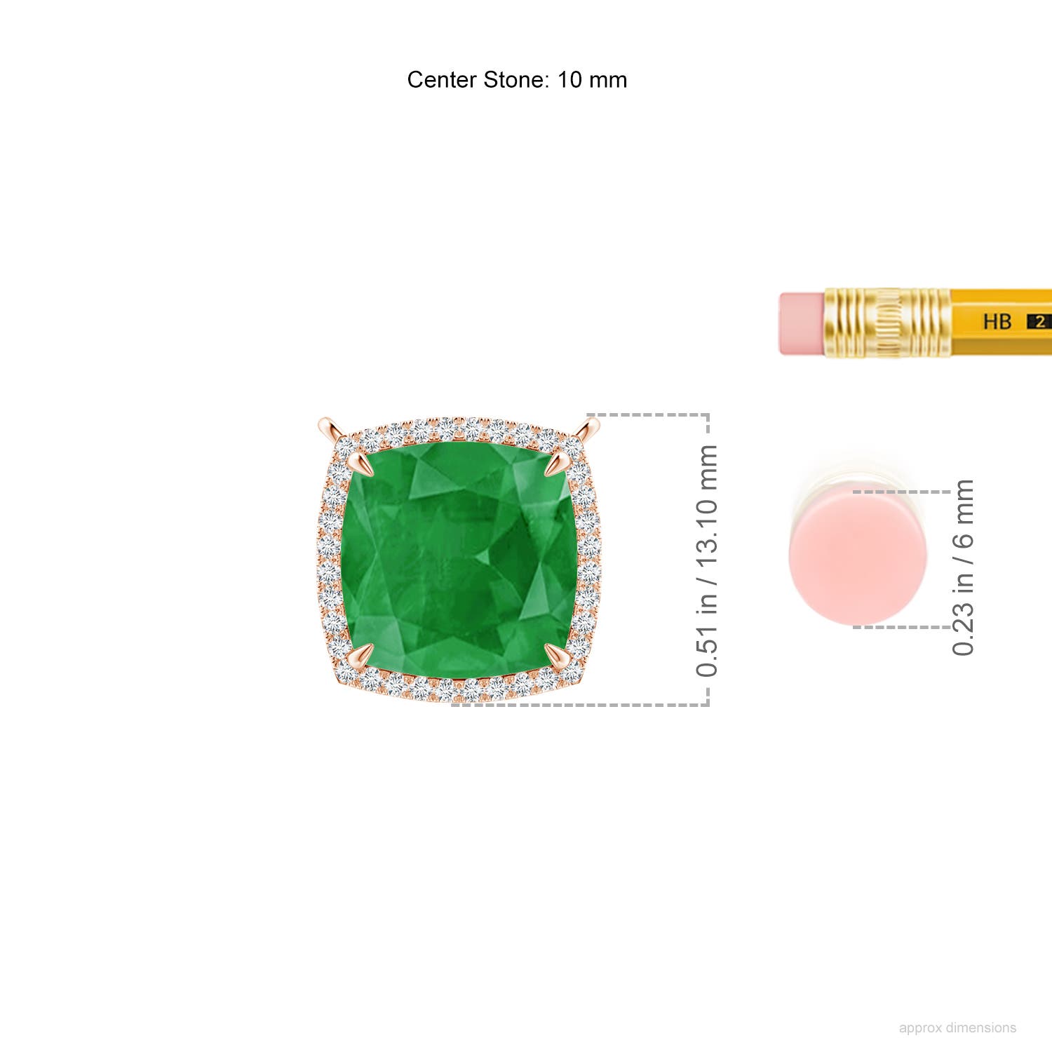 A - Emerald / 4.43 CT / 14 KT Rose Gold