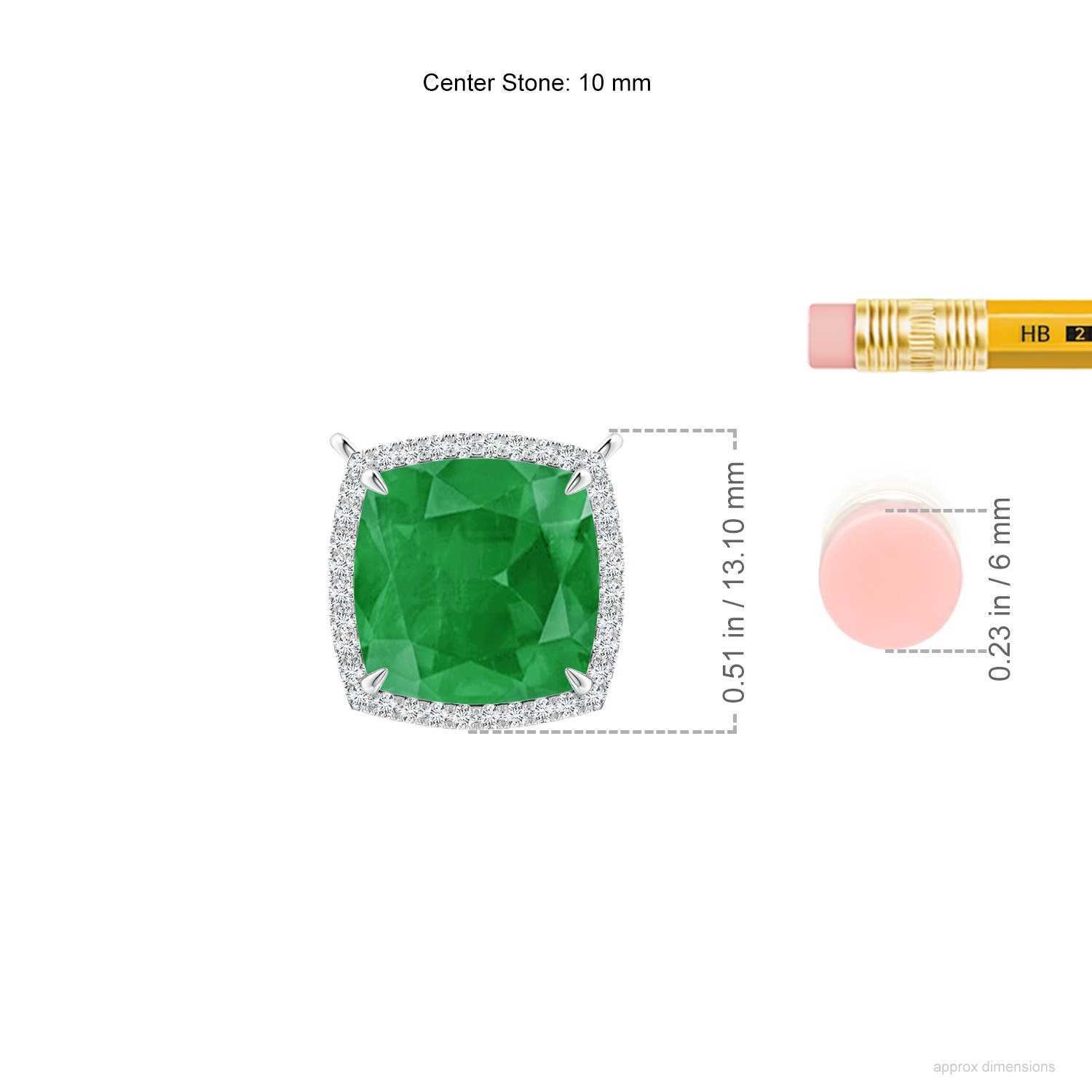 A - Emerald / 4.43 CT / 14 KT White Gold