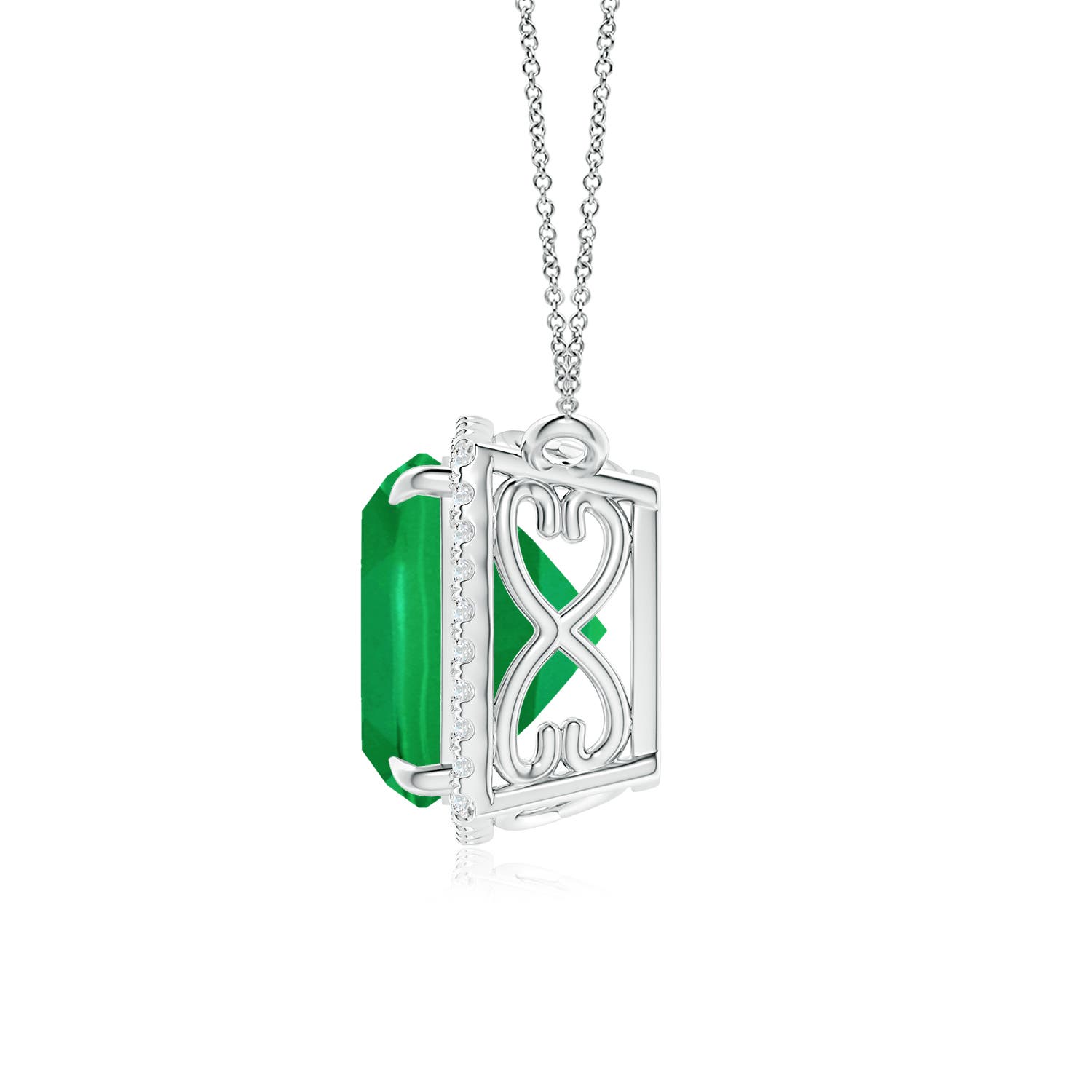 AA - Emerald / 4.43 CT / 14 KT White Gold