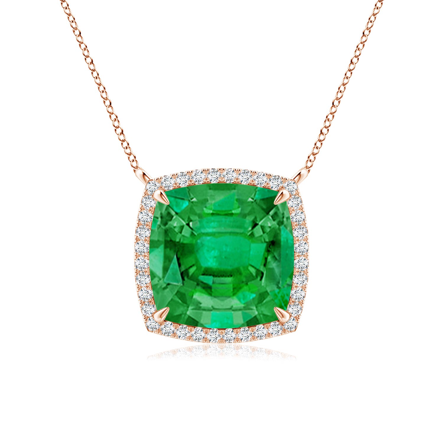 AAA - Emerald / 4.43 CT / 14 KT Rose Gold