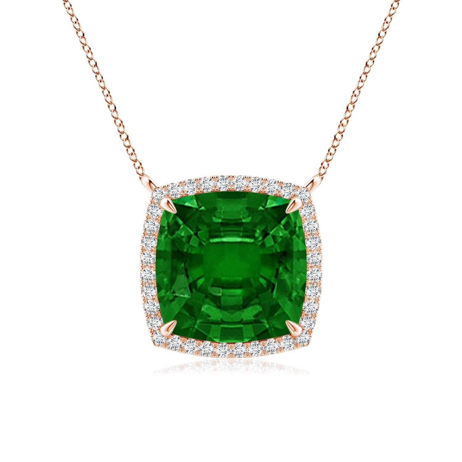 AAAA - Emerald / 4.43 CT / 14 KT Rose Gold