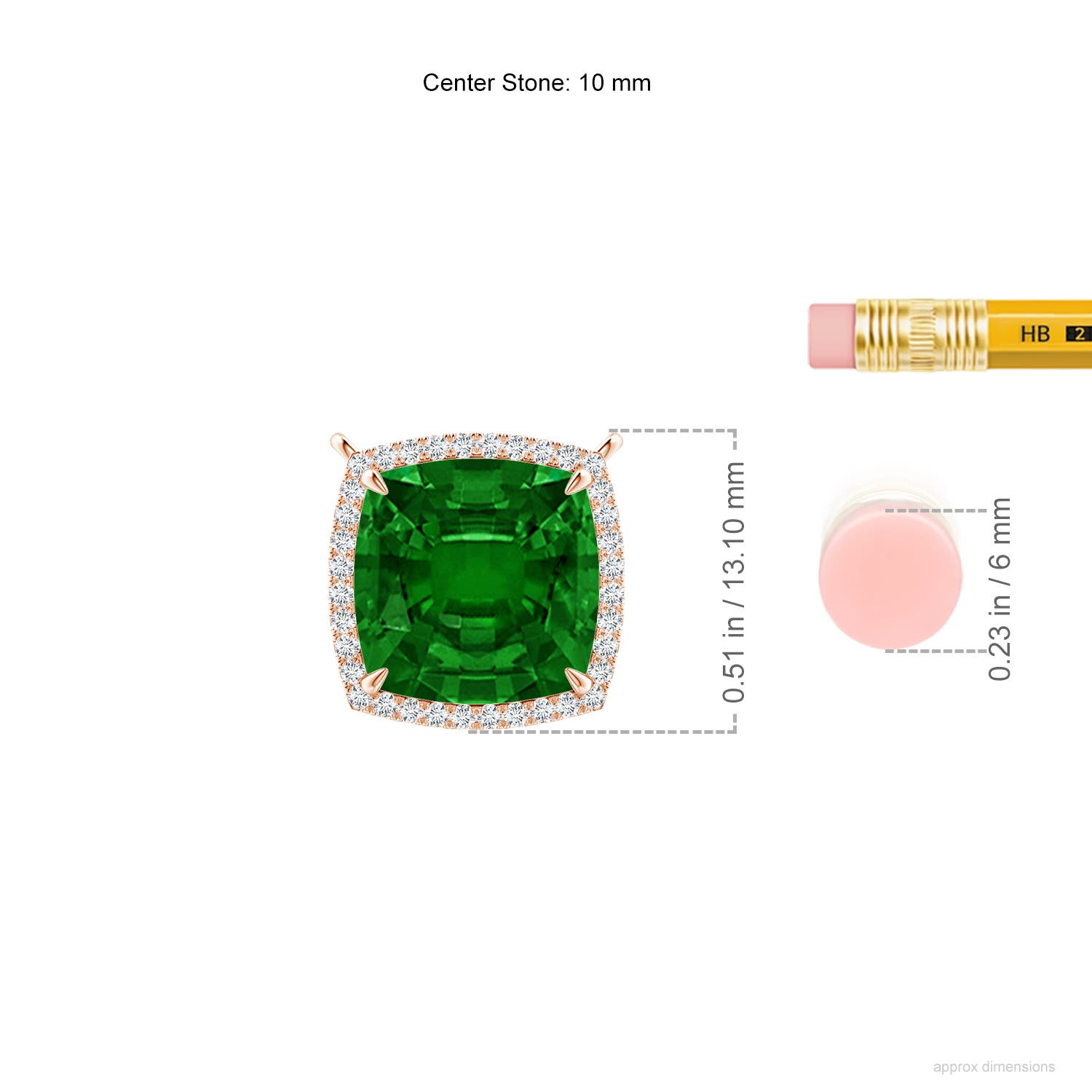 AAAA - Emerald / 4.43 CT / 14 KT Rose Gold