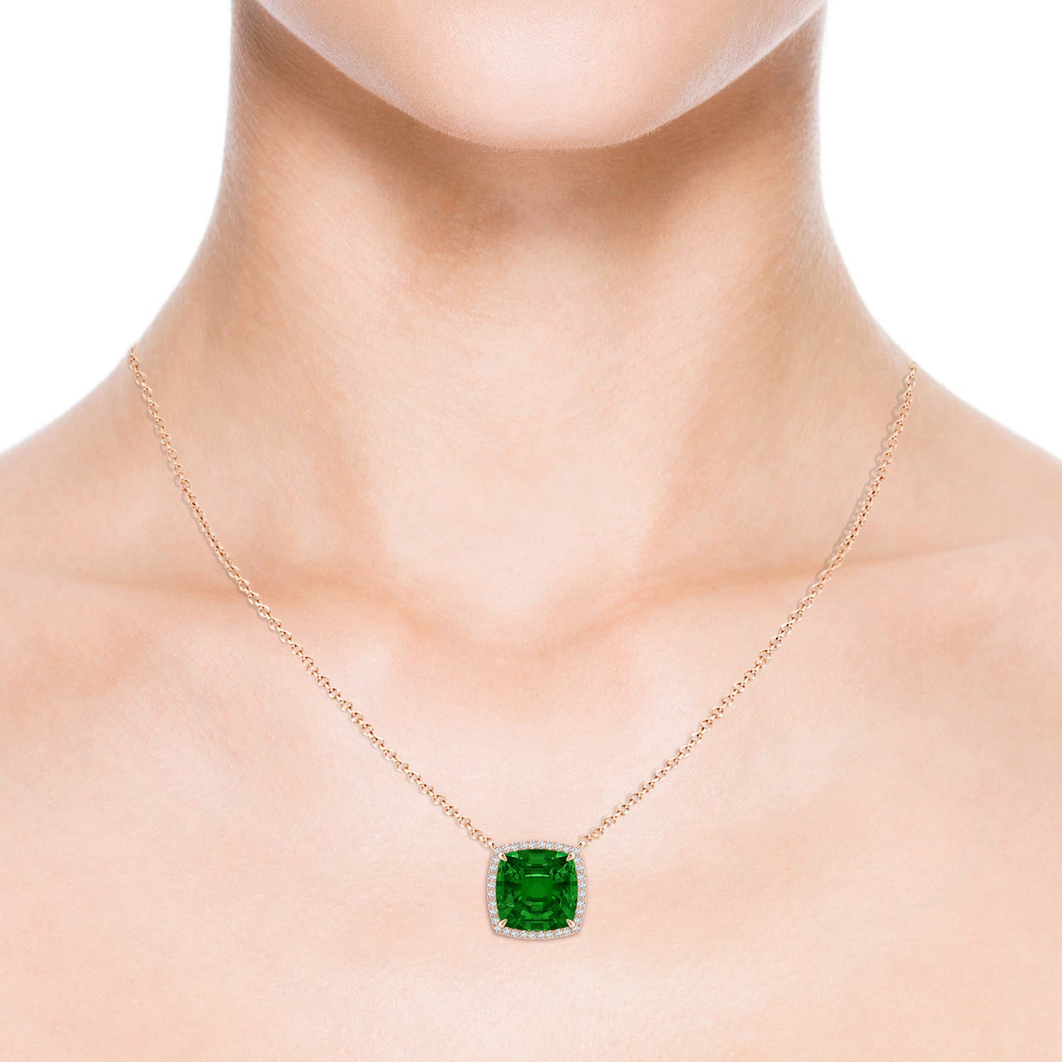 AAAA - Emerald / 4.43 CT / 14 KT Rose Gold