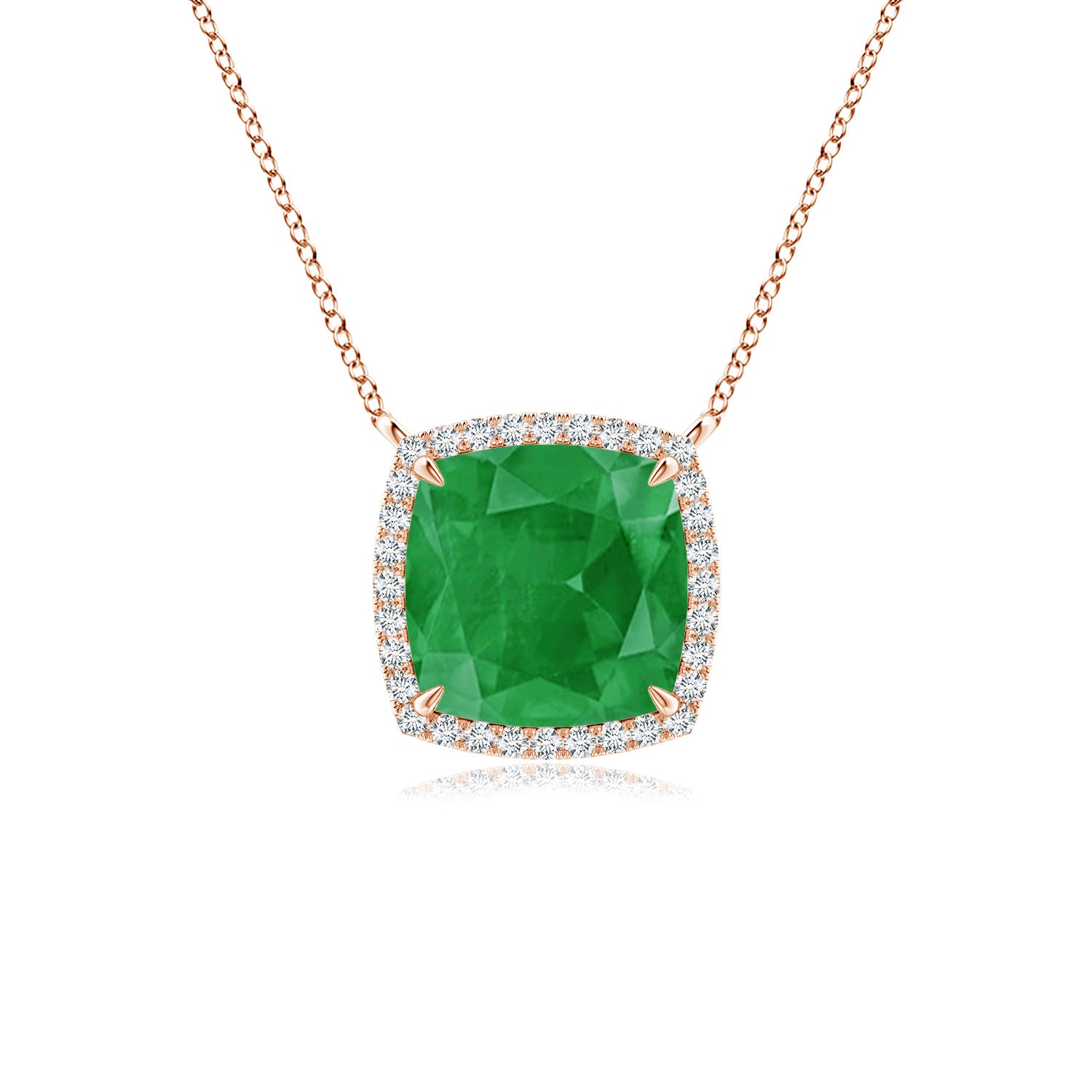 A - Emerald / 2 CT / 14 KT Rose Gold