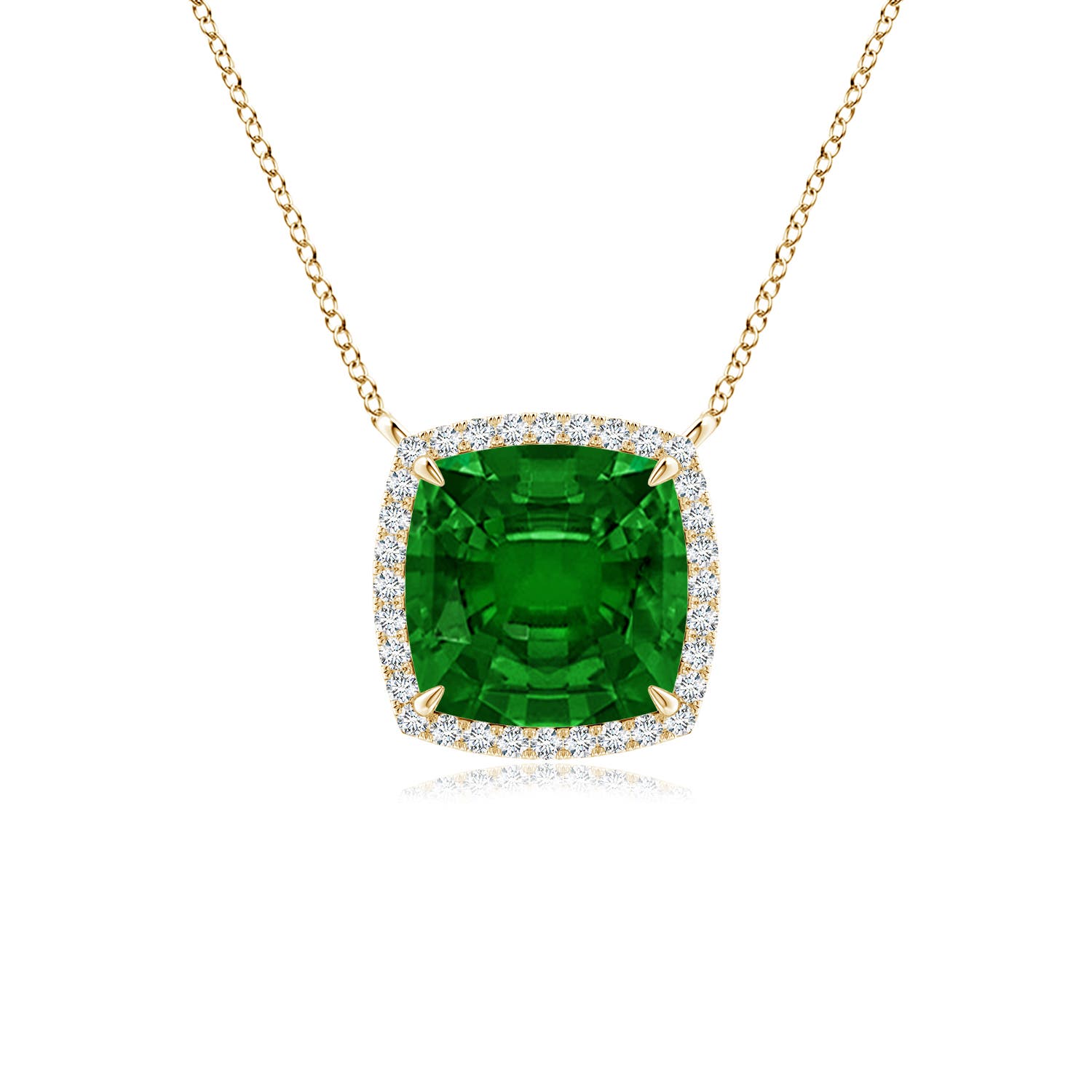 AAAA - Emerald / 2 CT / 14 KT Yellow Gold