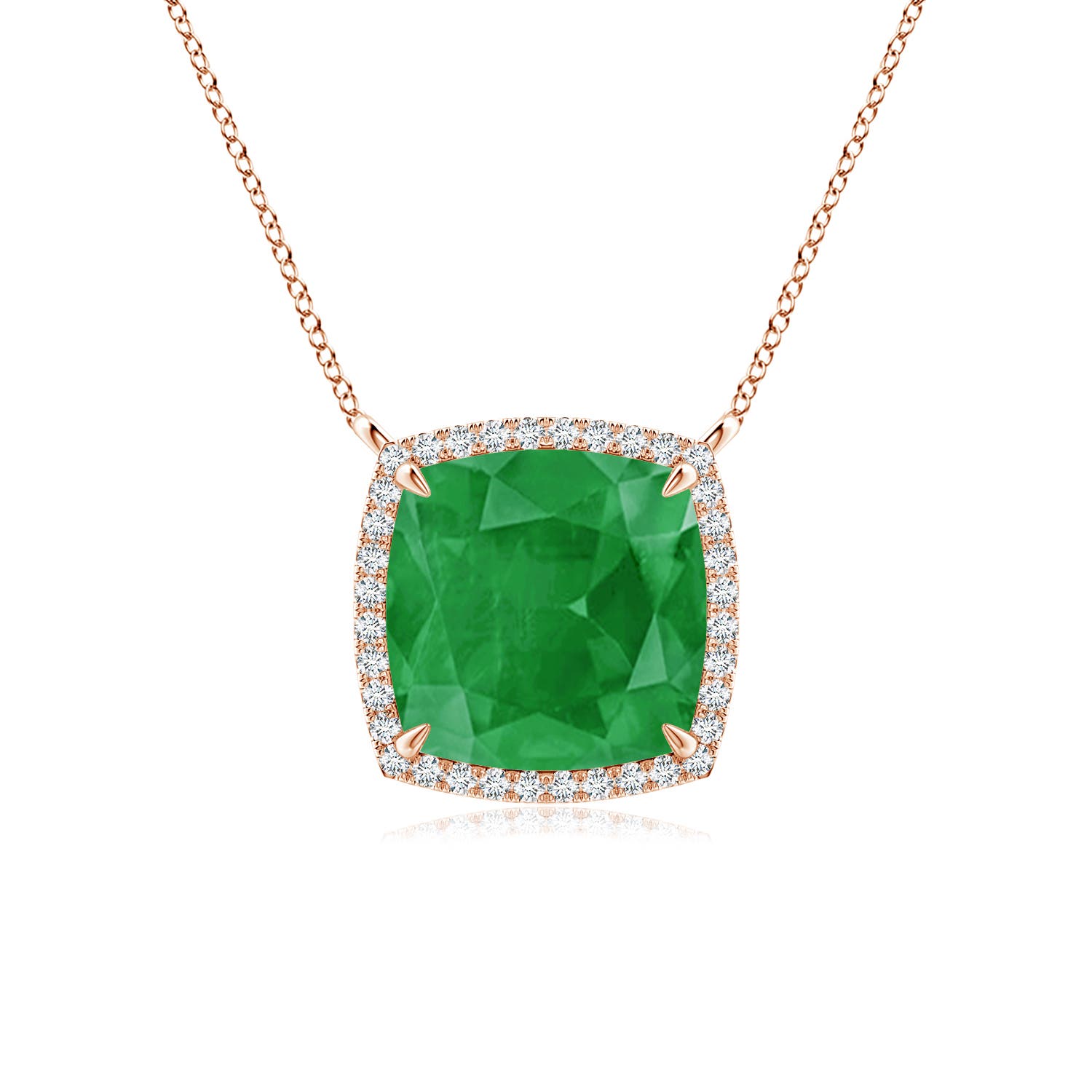 A - Emerald / 3.11 CT / 14 KT Rose Gold