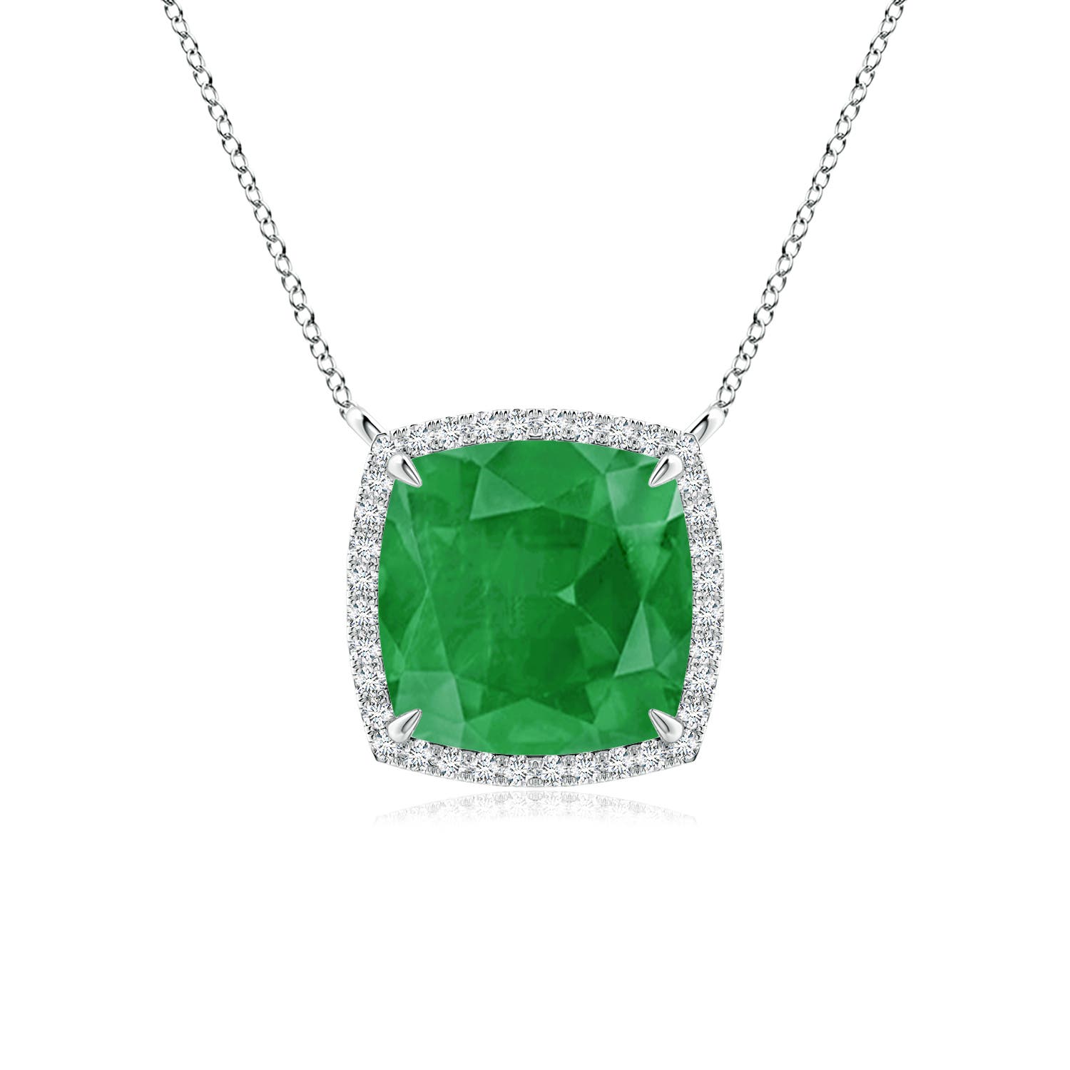 A - Emerald / 3.11 CT / 14 KT White Gold