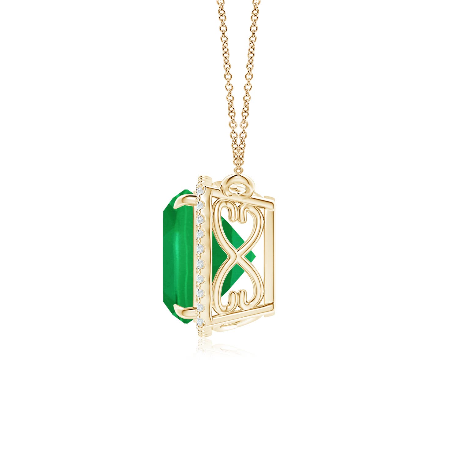 AA - Emerald / 3.11 CT / 14 KT Yellow Gold