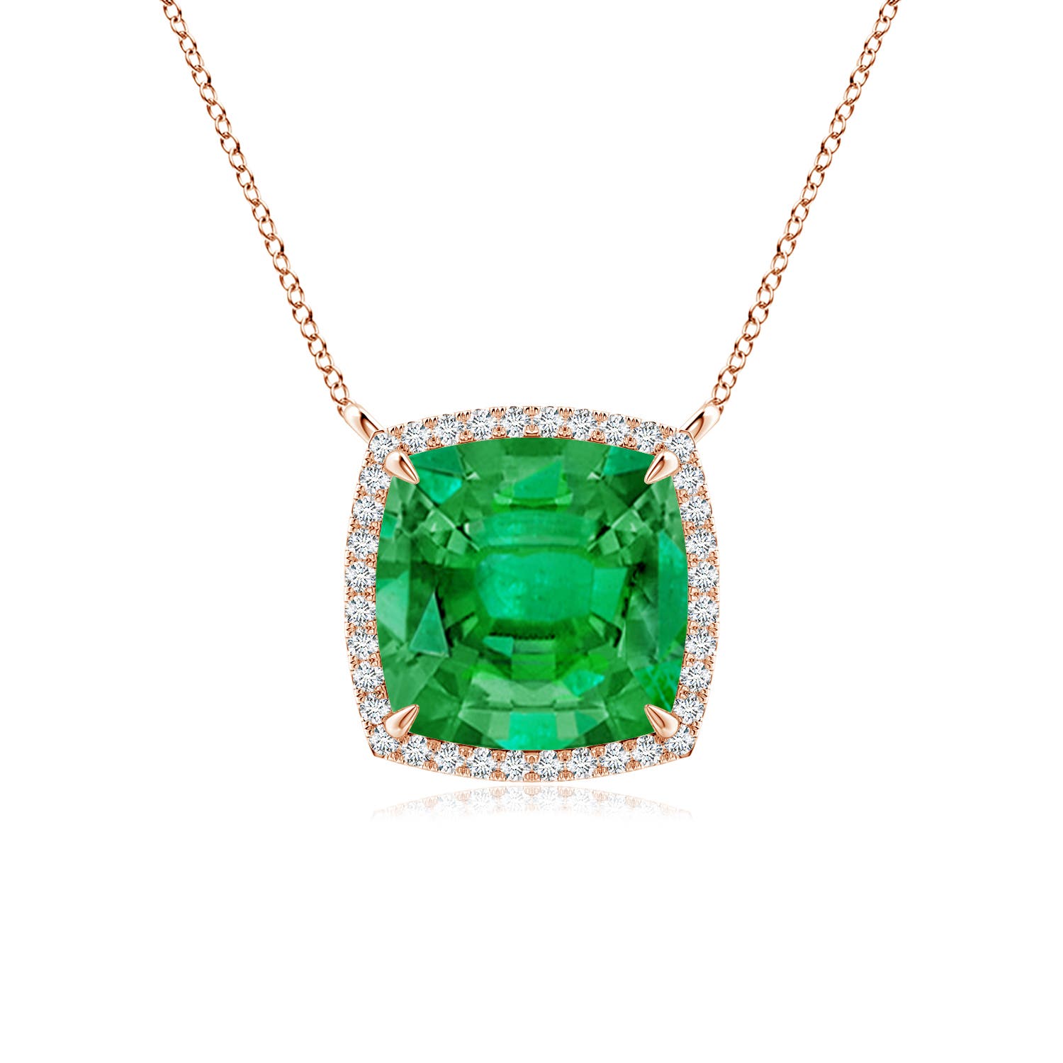 AAA - Emerald / 3.11 CT / 14 KT Rose Gold