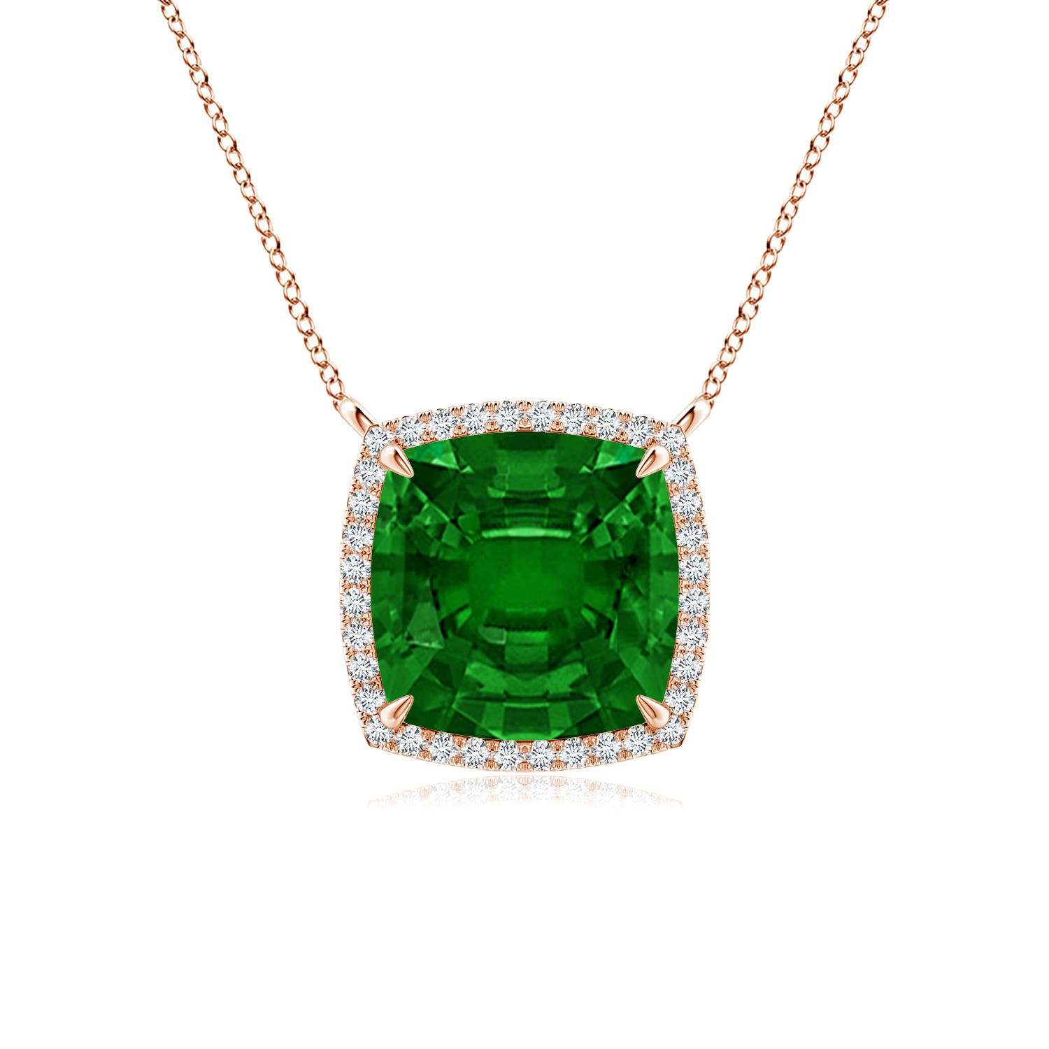 AAAA - Emerald / 3.11 CT / 14 KT Rose Gold