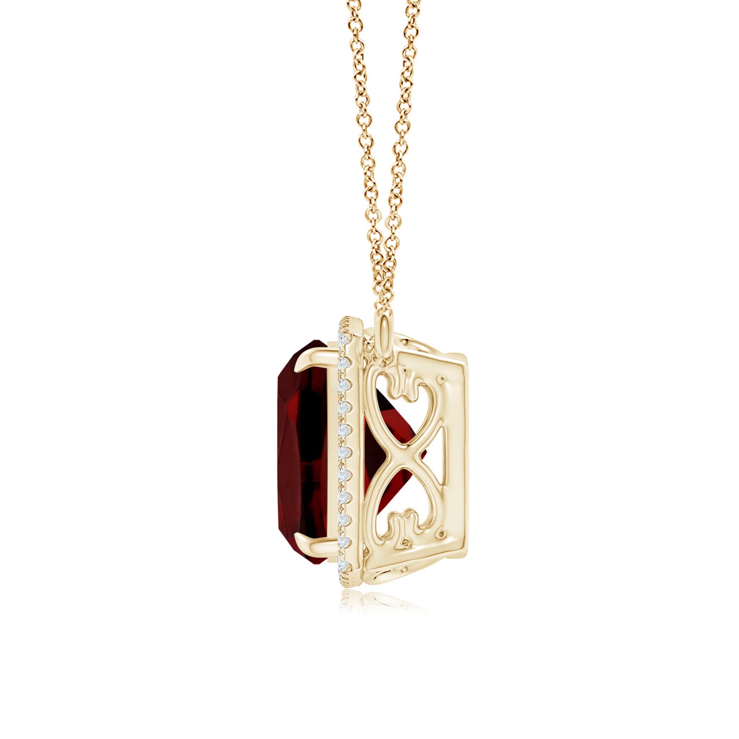 AAAA - Garnet / 8.24 CT / 14 KT Yellow Gold