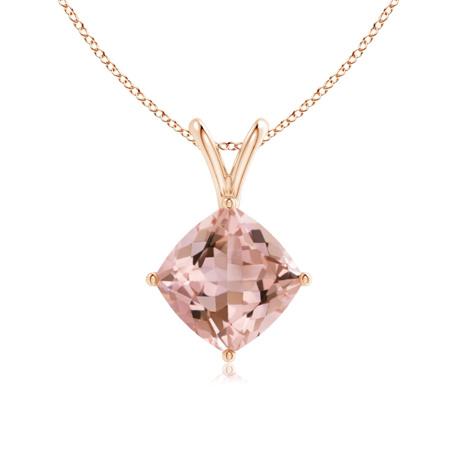 AAAA - Morganite / 6.25 CT / 14 KT Rose Gold