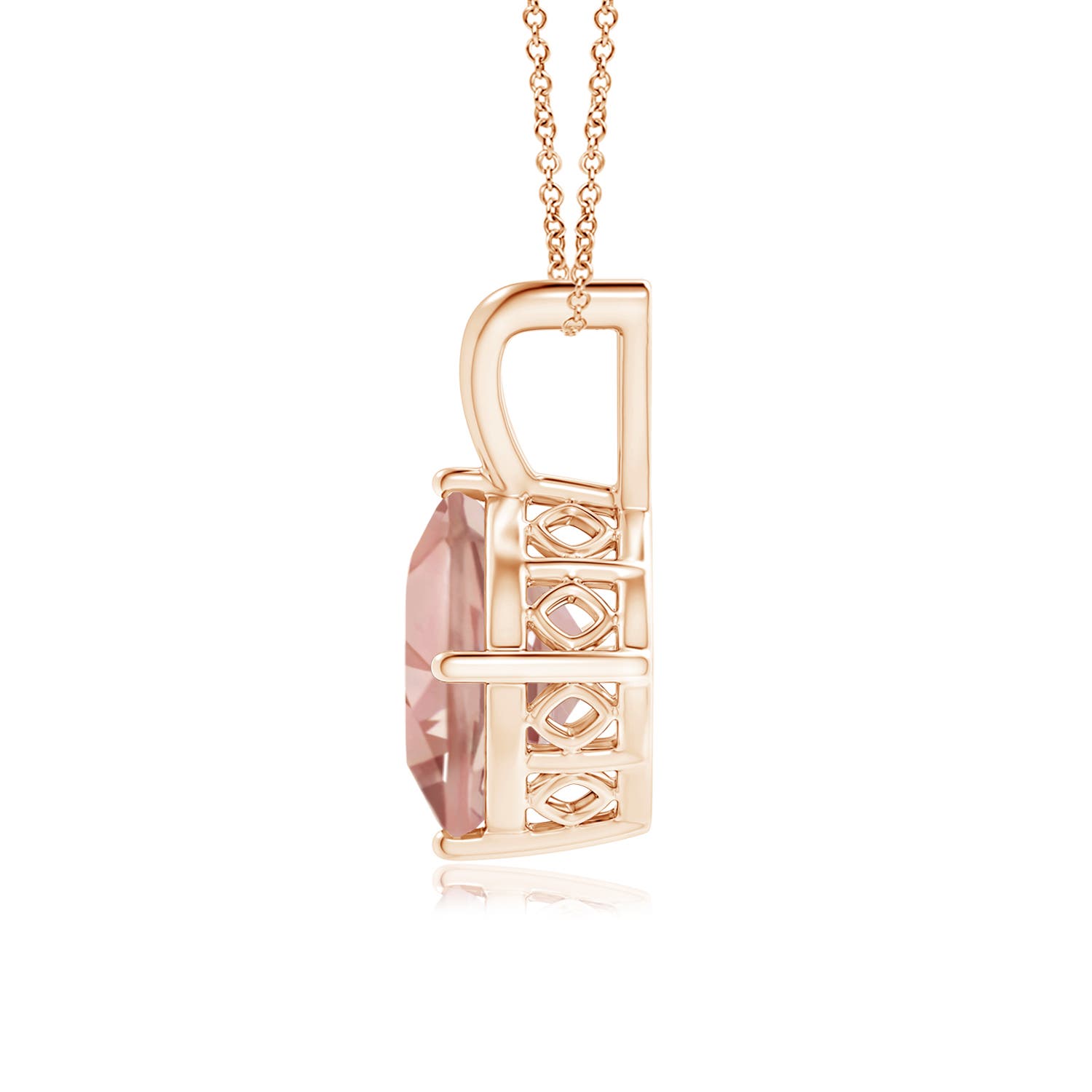 AAAA - Morganite / 6.25 CT / 14 KT Rose Gold