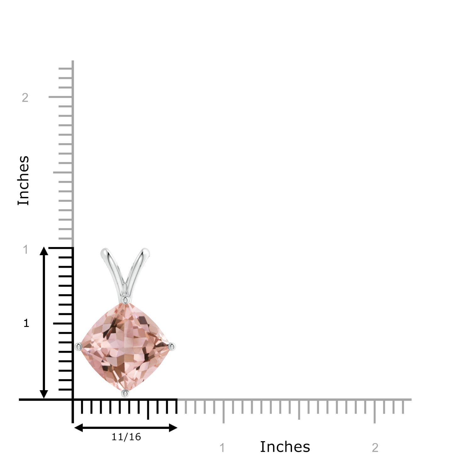 AAAA - Morganite / 6.25 CT / 14 KT White Gold