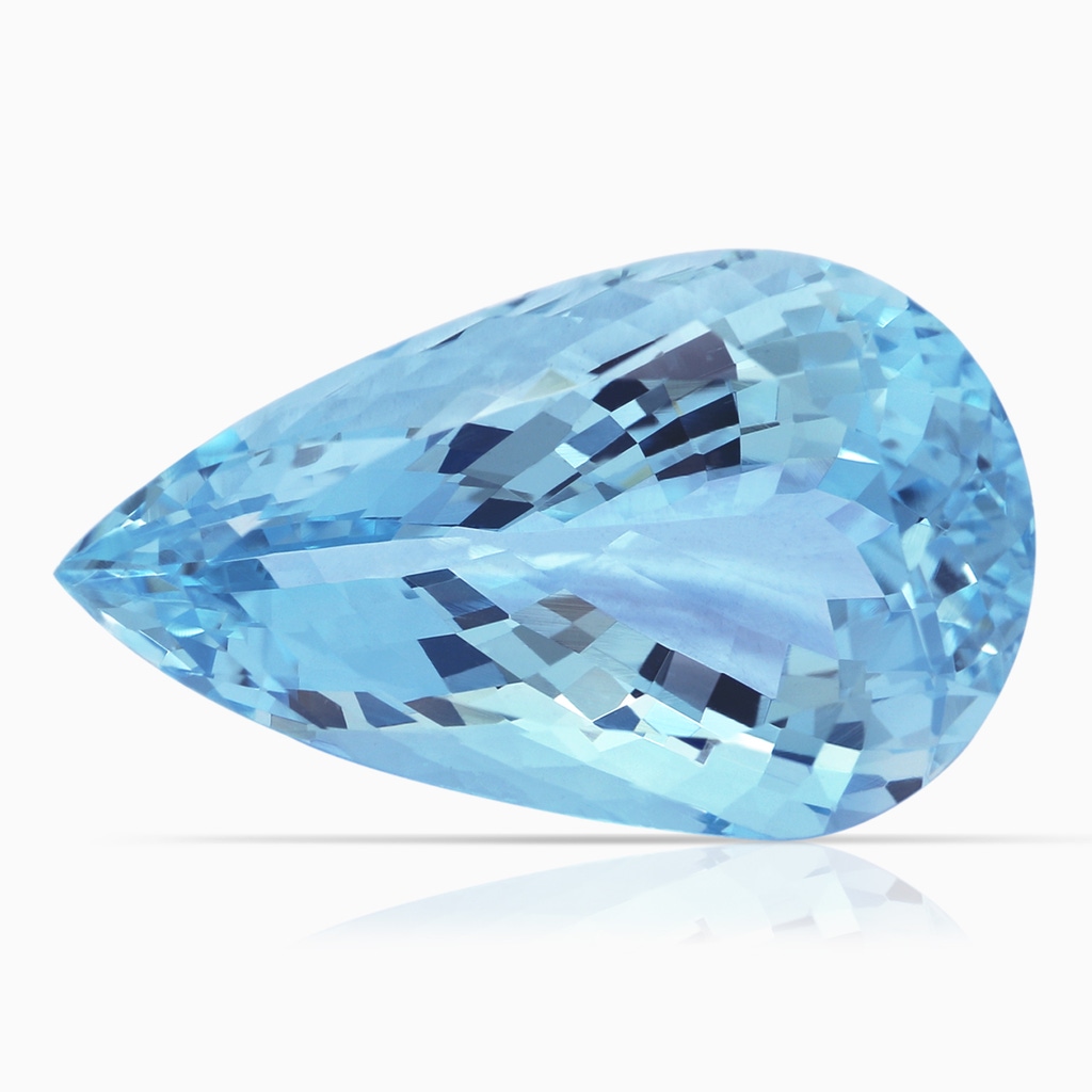23.22x14.03x9.40mm AAA GIA Certified Pear-Shaped Aquamarine Halo Pendant in White Gold Side 599