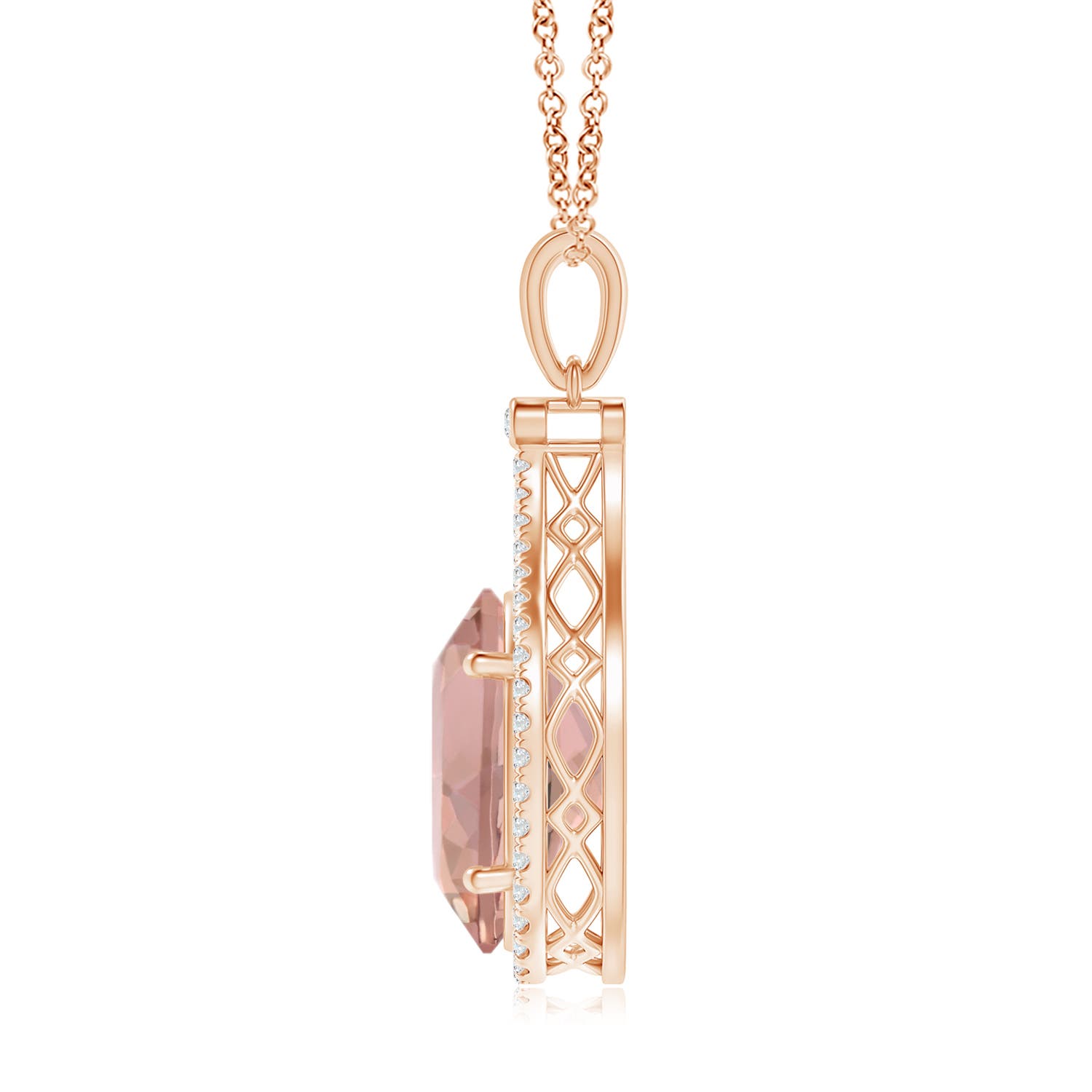 AAAA - Morganite / 5.3 CT / 14 KT Rose Gold