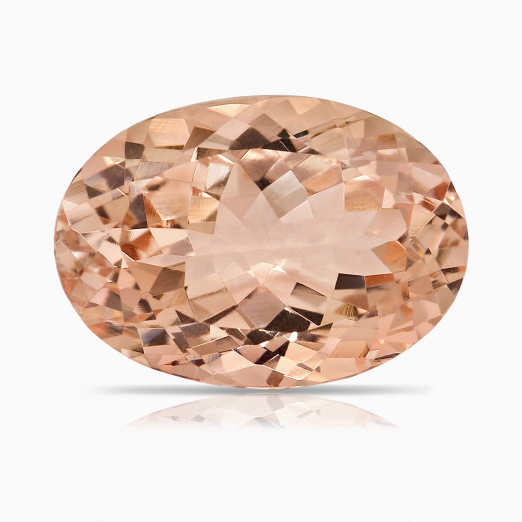13.89x9.82x6.51mm AAAA GIA Certified Oval Morganite Pendant with Diamond Halo in White Gold Side 699
