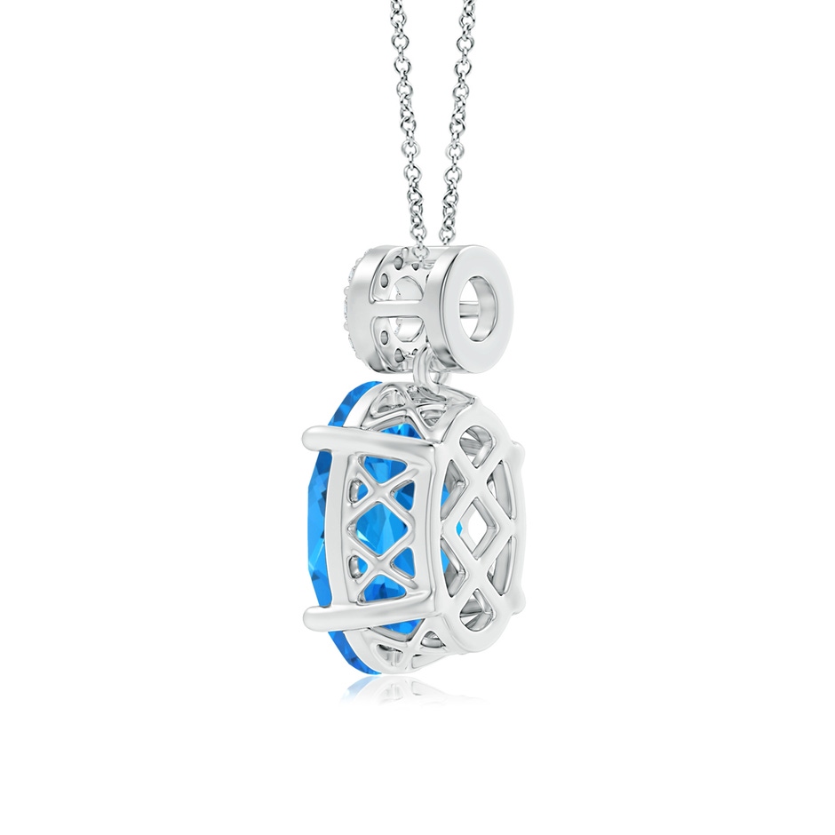 16.10x12.12x7.79mm AAAA GIA Certified Oval Sky Blue Topaz Pendant with Circular Bale in White Gold side 399